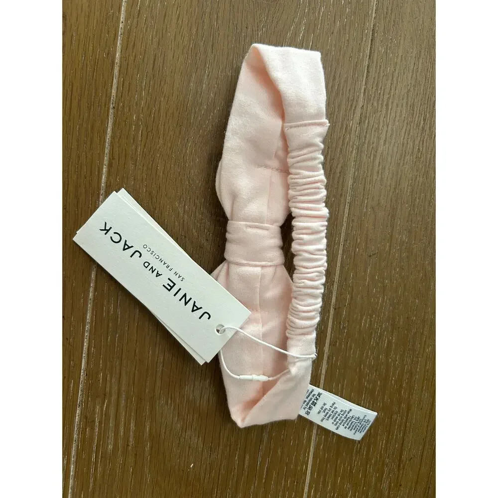 NWT Janie and Jack Pink Bow soft stretch headband